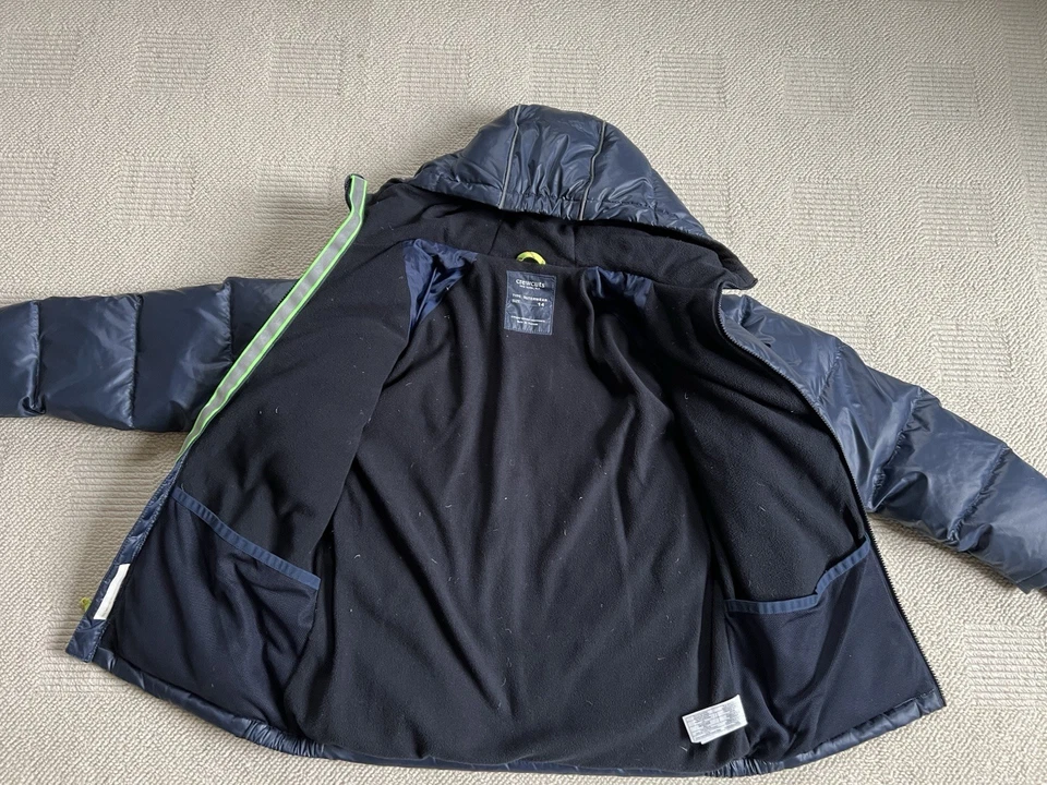 Chaqueta acolchada J Crewcuts Down "Explora sin huellas" azul marino niños talla 14 Foto 2 de 4