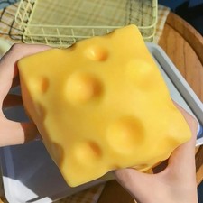 Squishy Cheese Block, Stress Relief Squeeze Toy Gifts ,Cyber Deal