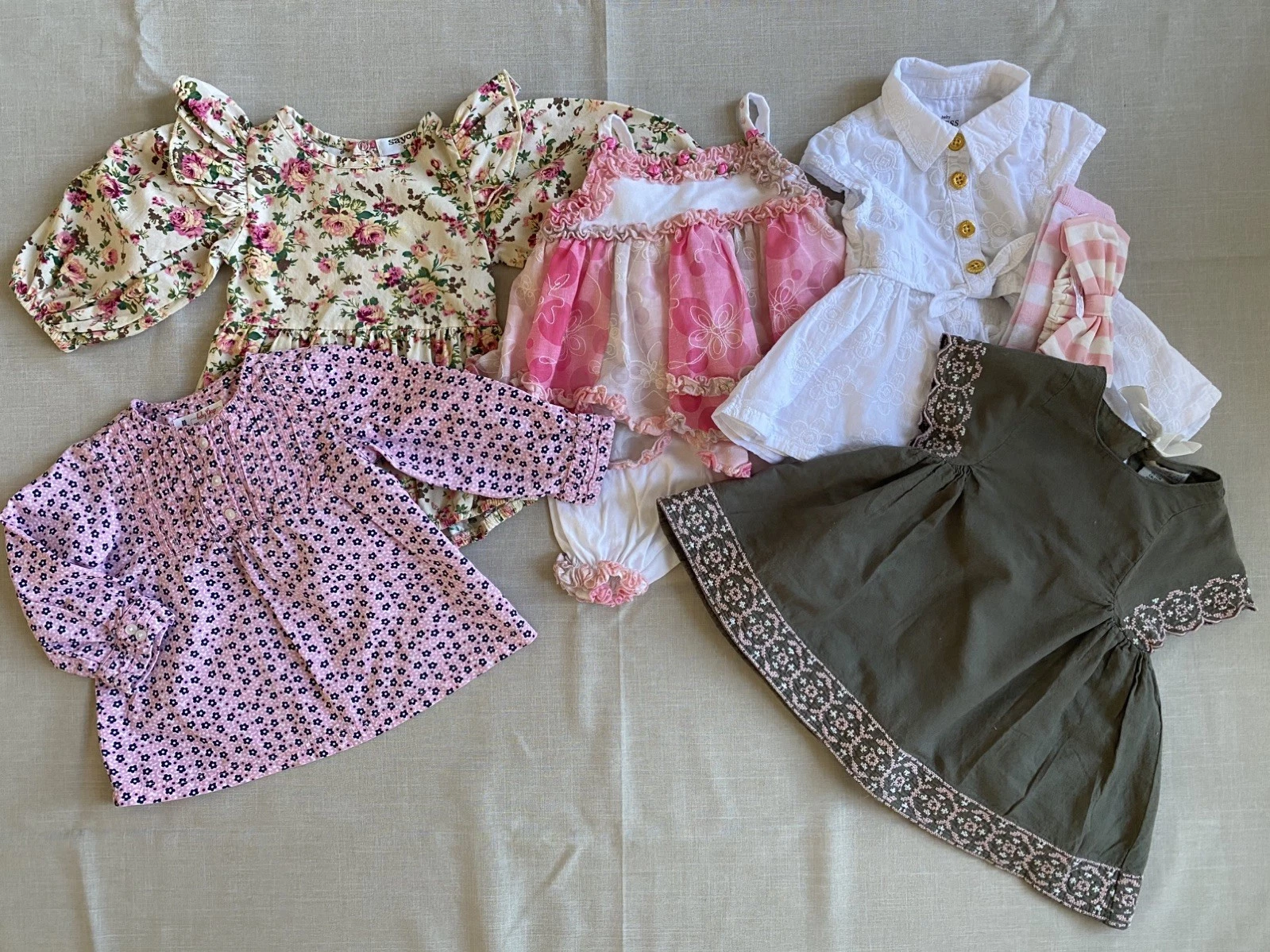 Baby girl clothes bundle-dresses, one piece, top 6-12M Lovely Spring Collection