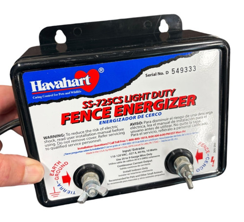 Havahart SS-725CS Light Duty Fence Energizer for Small Animals Pets 5-Acre Range