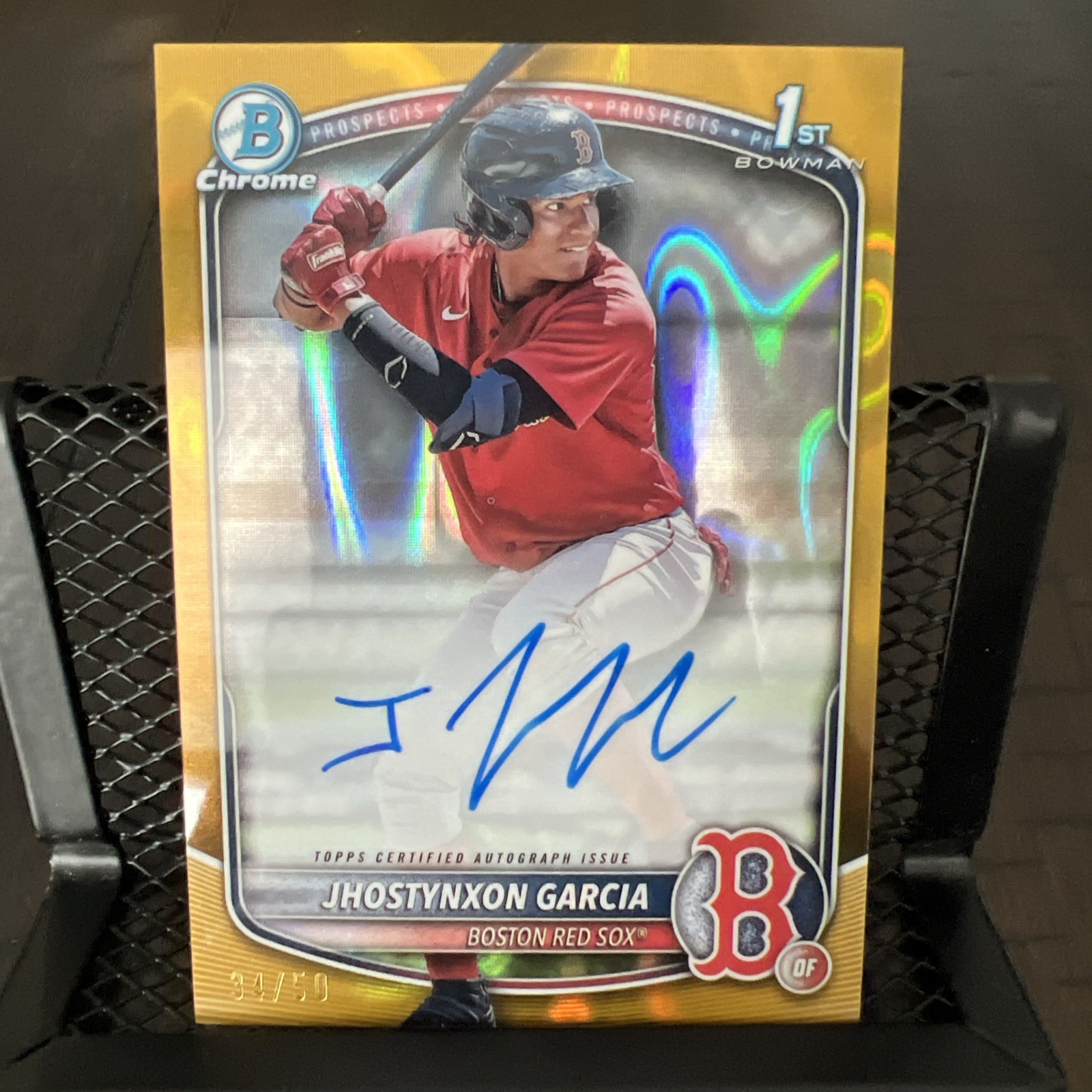 2025 Bowman Chrome Prospects Auto Jhostynxon Garcia #CPA-JGA Gold Lava /50