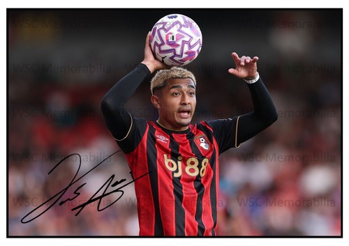 11212. Julian Araujo Signed Pictures A4 Prints Bournemouth Barcelona Mexico etc.