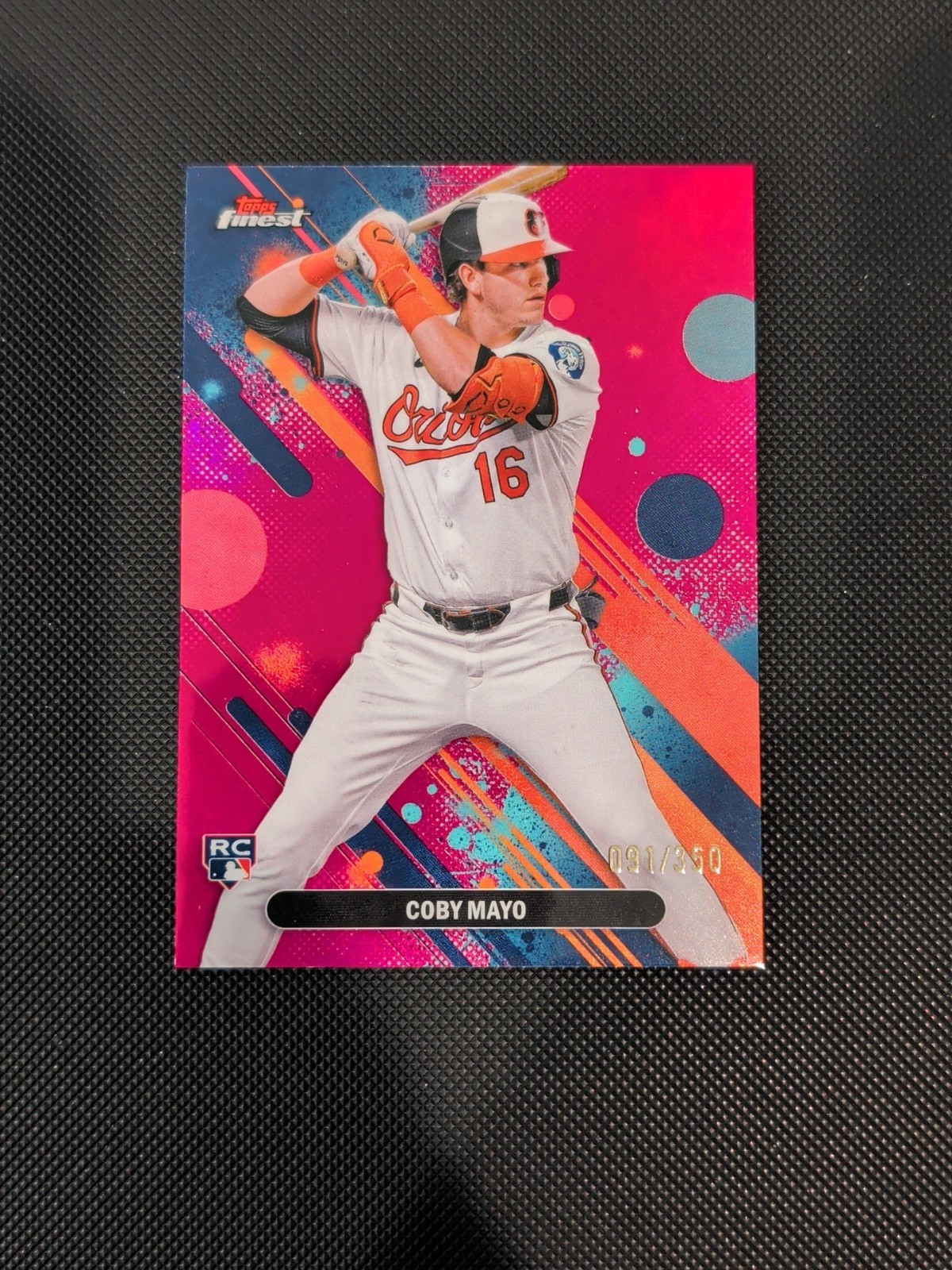 2025 Topps Finest Magenta Refractor /350 Coby Mayo RC Common #26