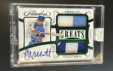 GEORGE BRETT 2020 Panini Flawless Greats - Dual Patch AUTO -KC Royals - HOF #/2