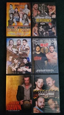 Lot of 6 ROH dvds - Hangman Page, Kingston, Homicide, Kevin Owens, Briscoes, QT 