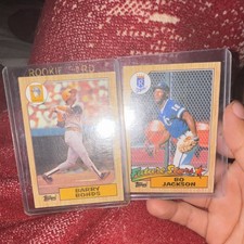 Topps 1987 Barry Bonds Rookie & Bo Jackson Future Stars MLB Baseball Card Lot