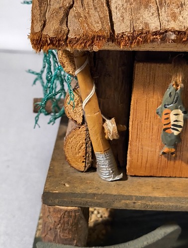 Casetta da pesca in legno arte popolare rustica vintage fatta a mano decorazione voliera - Foto 8 di 15