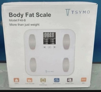 BAD WAAGE DIGITAL BLUETOOTH SMART KÖRPERFETT BMI GLASSTEINE KG