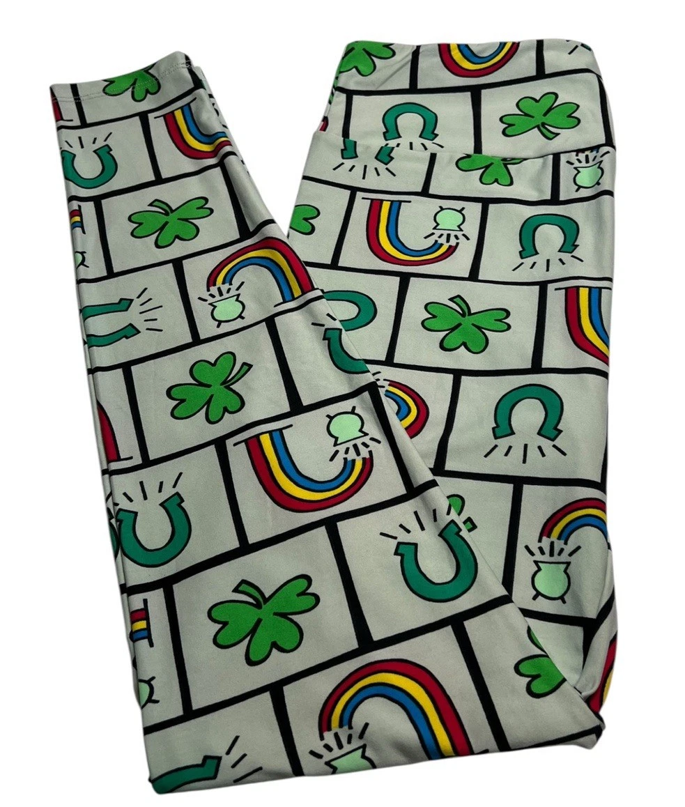 Legging LuLaRoe Vert Patriotique - Taille Jeune S/M - Occasion Très Bon état