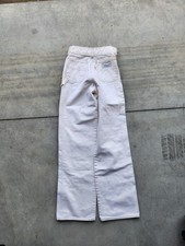 Vintage 70s Levis 785 Student Fit Womens 22x30 Bell Bottoms Jeans White USA