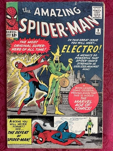 The Amazing Spider-Man #9 Marvel Key classic Ditko 1st Appearance Electro VG