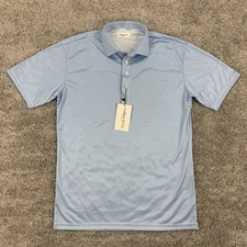 Collars & Co Shirt Men’s M Blue Houndstooth NWT Dress Collar Polo Stretch Preppy