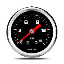 0-15 PSI Fuel Pressure Gauge - 1.5" Dial, Inline Low Pressure Tester
