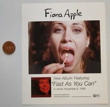 Fiona Apple 1999 Fast As You Can Promotional Flier Flawless NEW old stock