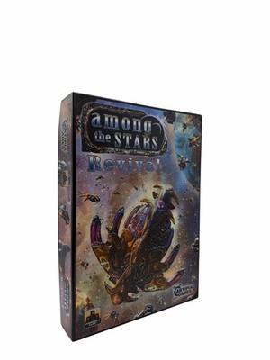 Among the Stars: Revival Brettspiel mit einigen kleinen Karton Gebrauchsspuren Inhalt Top