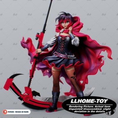 28CM tall Ruby Rose Resin 3D Print Model Unpainted Unassembled GK statue Figure