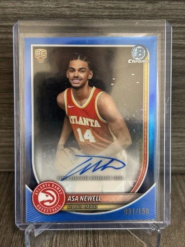 Asa Newell Rookie Blue Auto /150 - 2025 Bowman Chrome Basketball