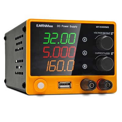 DC Power Supply Variable, 30V 5A Adjustable Lab Bench Power Supply with 4-Dig...