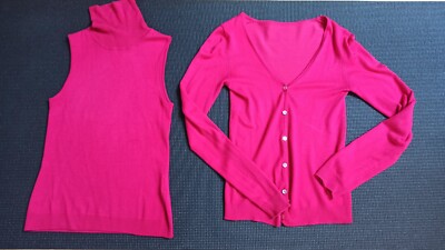 kookai Ensemble Cardigan und Serah Tank Top Set Rosa Gr. 1 (UK Gr. 6?)