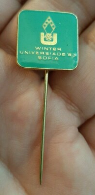 Winter Universiade 83 Sofia Bulgaria Vintage Metal lapel Stick Pin