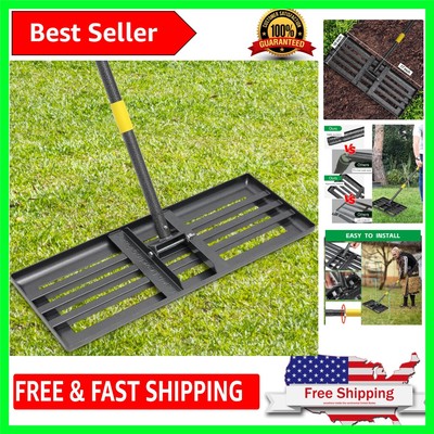 Lawn Level Rake, 6FT Lawn Leveling Tool, Heavy Duty Dirt Leveler Grass Leveli...