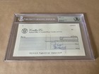 Peter Cushing Signed Blank Cheque - Beckett Authentic Encaps