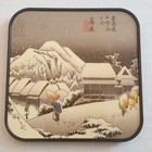 Japanese Plastic Coaster Set Ukiyoe Edo Era 6 Hangable Displayable — photo 2