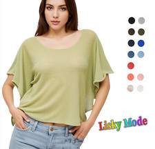 Italy Damen Oversitzed Grobstrick kurze  Pull...