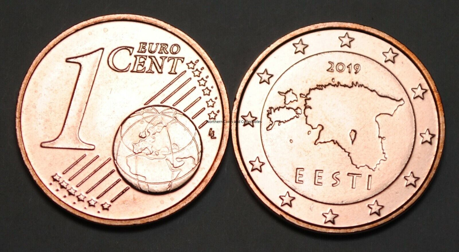 2019 Estonia 1 Cent Coin Unc from Roll BU Nice KM# 61