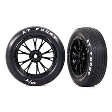 Traxxas 9474 Front Tires w/ Weld Gloss Black Wheels  Foam Inserts 2 