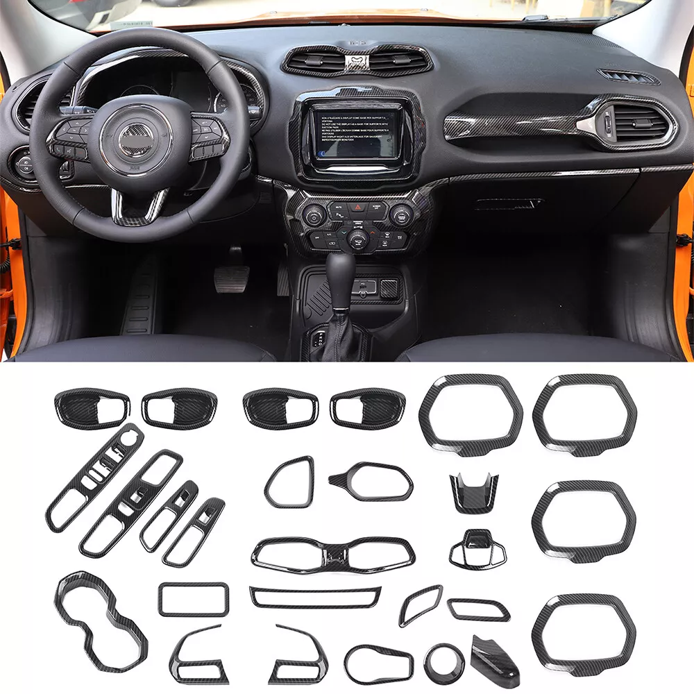 31PCS ABS Interior Accessories Parts Decoration Trim For Jeep