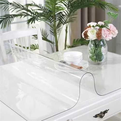 Durable Heat Resistant Clear Table Protector Pad, 1.5mm Thick for Dining Tables - Picture 3 of 10