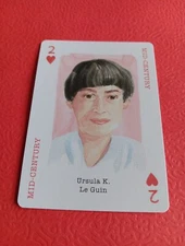 Ursula K. Le Guin Playing Card Two Of Hearts Writer Mid - Century Genius