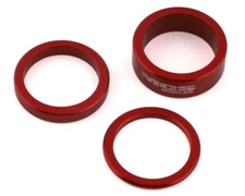 MCS USA ALUMINUM 1-1/8" HEADSET SPACER KIT (3PACK) RED