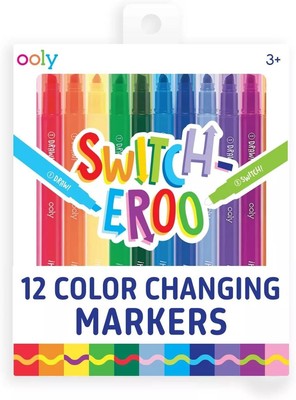 Ooly 12 Pack Switch-eroo 12 Count (Pack of 1), 12 Color Changing Markers 