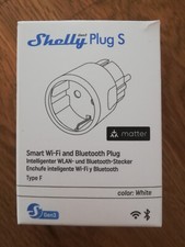 Shelly Plug S Gen3 Matter weiß - kleiner smarter Stecker mit Bluetooth-Konnektiv