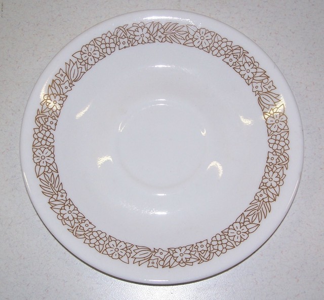 Set of 4 Corelle WOODLAND BROWN SAUCERS 6.25" eBay