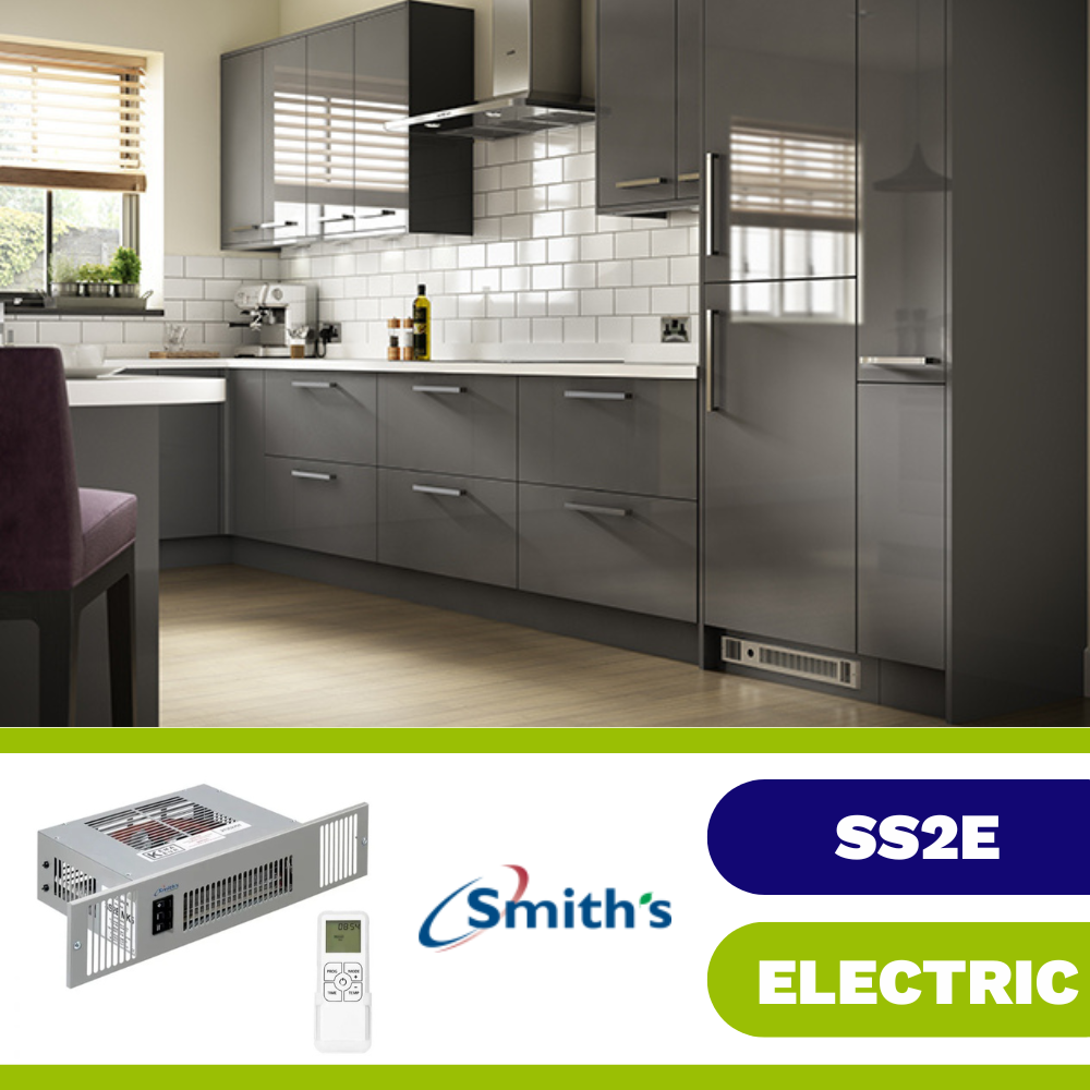 Smiths SS2E Electric Kitchen Plinth Heater Stainless Steel Space