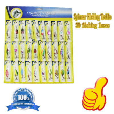 30 Sequined Fishing Baits - Bright & Durable - Great for Anglers/Outdoor Fishing