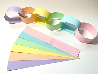 Paper Chain - Pastel Colours, Party and Seasonal Paper Chain ...