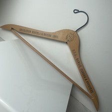 Sheraton Hotels Vtg Wooden Advertising Clothes Hanger US Hawaii Canada Overseas