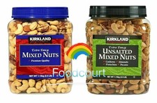 2 Packs Kirkland Signature Mixed Nuts and Unsalted Fancy Mixed Nuts 2.5 lb Each
