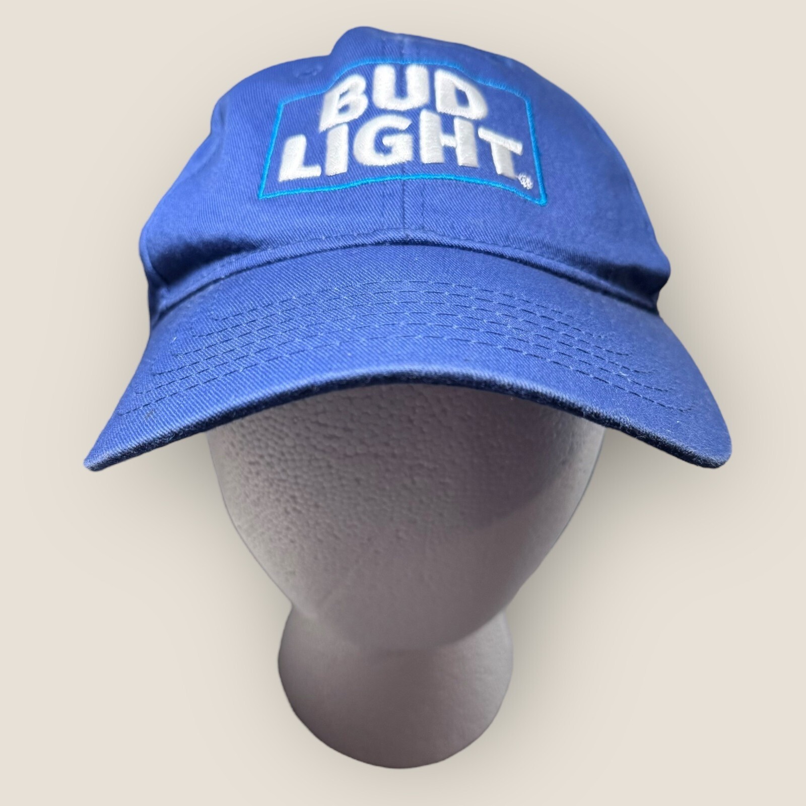 Bud Light Blue Adjustable Baseball Cap St. Louis Brewery Logo