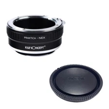 K&F adapter with lens cap for Praktica mount lens to Sony E NEX  a5000  A7II,A7R