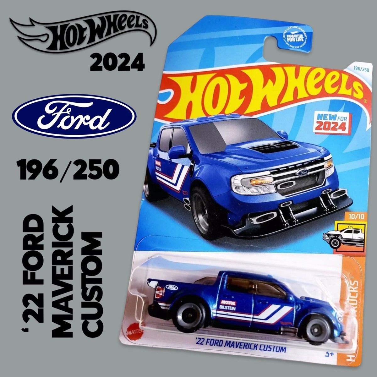 2024 Hot Wheels Blue '22 Ford Maverick Custom 196/250 HW Hot