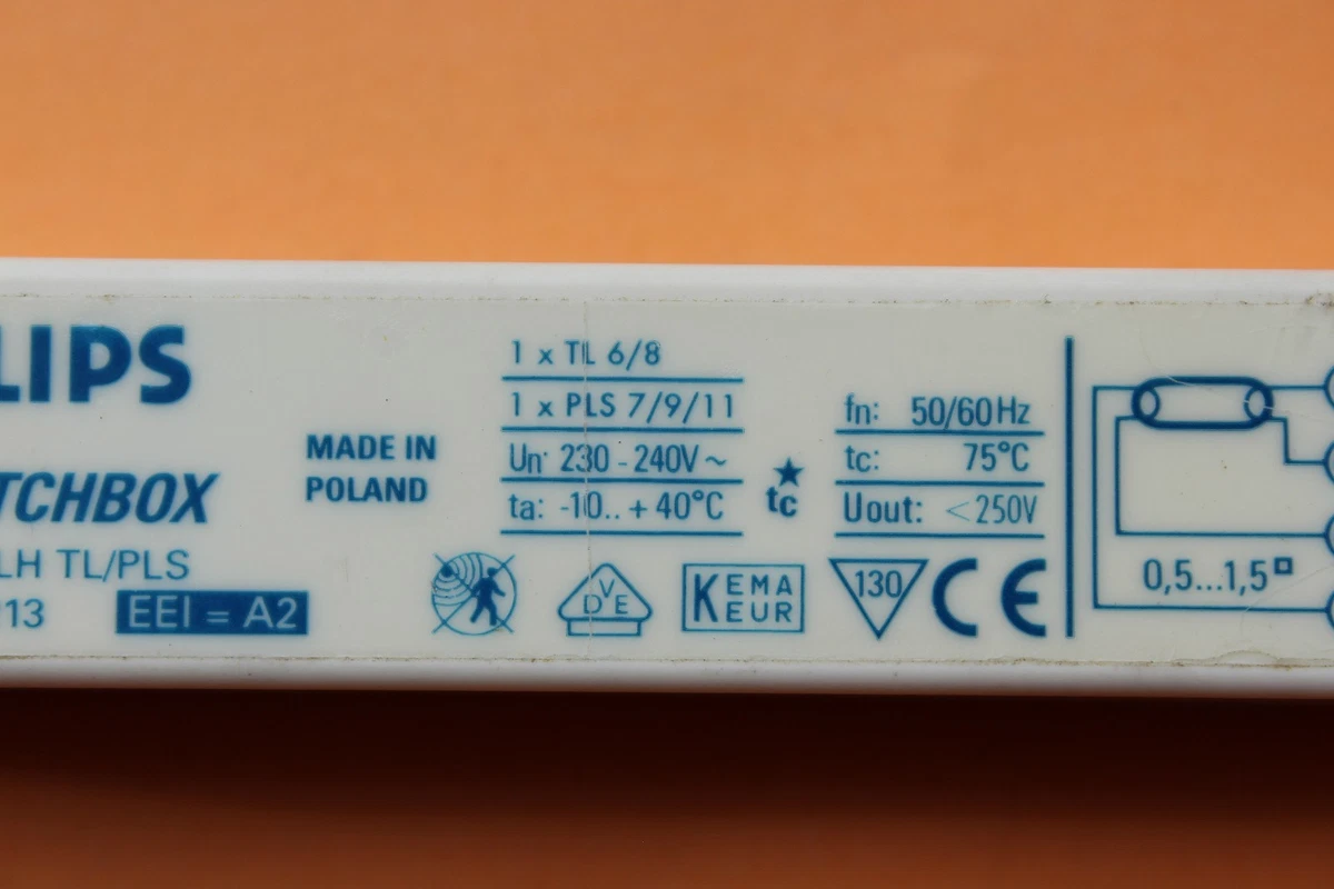 Philips HF matchbox Blue 109 LH TL PLS ballast for 1x6w 8w T5 1x 7w 9w 11w PLS