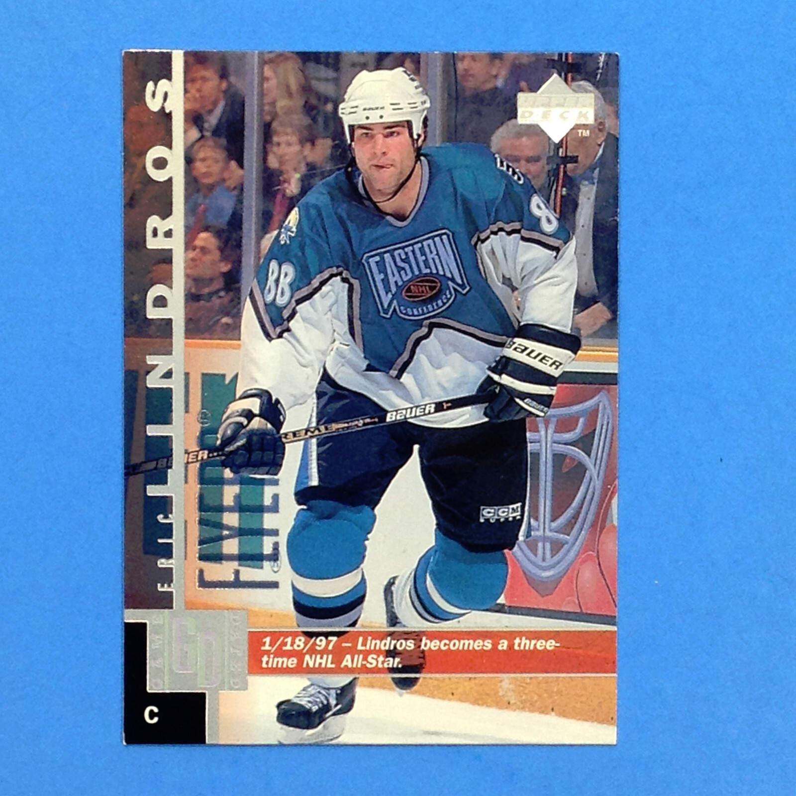 1997-98 Upper Deck #331 Eric Lindros Hockey Card Philadelphia Flyers Near Mint