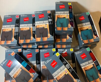 Hanes Premium Stretch Tagless Boxer Briefs Fresh IQ wicking no ride up / Variety