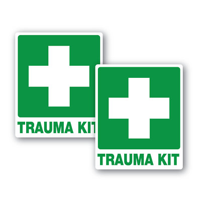 2X Trauma Kit Sticker Decal Safety Sign Car Vinyl #6005K - Foto 8