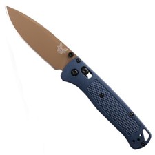 Benchmade Crater Blue Grivory Bugout, FDE Cerakote Blade, AXIS Lock, 535FE-05